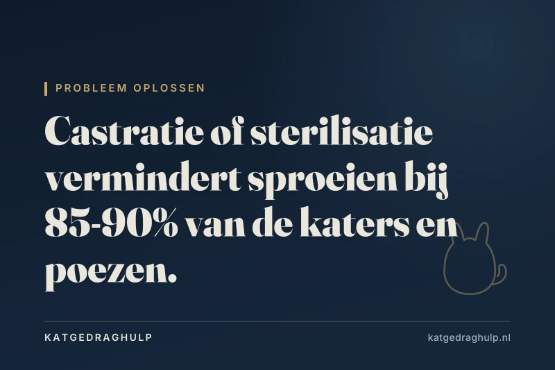 Tekstkaart van KatGedragHulp: Kat plast in huis na castratie of sterilisatie: wat is normaal?